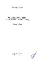 Memorie sulla vita e filosofia d'Empedocle