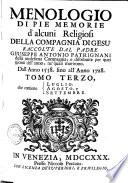 Menologio di pie memorie d'alcuni religiosi della compagnia de Gesu