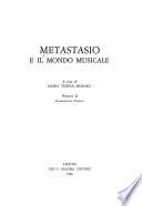 Metastasio e il mondo musicale