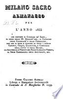 Milano sacro. Almanacco