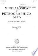 Mineralogica et petrographica acta