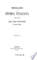 Miscellanea di storia italiana