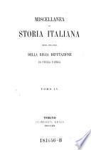 Miscellanea di storia italiana