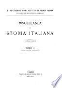 Miscellanea di storia italiana