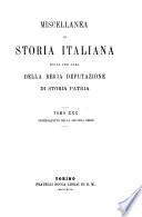 Miscellanea di storia italiana