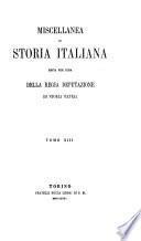 Miscellanea di Storia Italiana