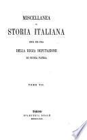Miscellanea di Storia Italiana