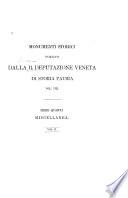 Miscellanea di storia veneta