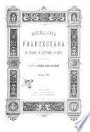 Miscellanea francescana di storia, di lettere, di arti
