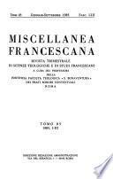 Miscellanea Francescana