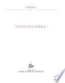 Miscellanea