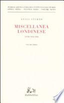 Miscellanea londinese: Anni 1934-1936