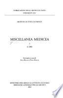 Miscellanea medicea: 1-200