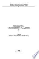 Miscellanea musicologica calabrese: I codici liturgico-musicali dell'Abbazia di San Giovanni in Fiore