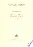 Miscellanea petrarchesca