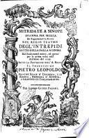 Mitridate a Sinope dramma per musica da rappresentarsi in Firenze nel Regio Teatro degl'Intrepidi detto della Palla a Corda dai dondamenti eretto, ed aperto per la prima volta nell'autunno del 1779. Sotto la protezione dell'A. Reale il serenissimo Pietro Leopoldo ...