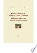 Modern Etymological Neapolitan-English Vocabulary - Vocabolario etimologico odierno napoletano-italiano