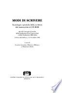 Modi di scrivere