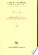 Momenti e figure della civiltà europea, voll. III-IV