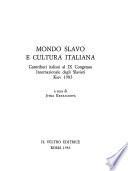 Mondo slavo e cultura italiana