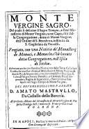 Monte Vergine sagro, delquale si descrine il Sagro Tempio (etc.)