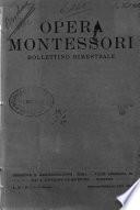 Montessori pubblicazione mensile dell'ente morale opera Montessori
