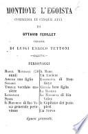 Montioye l'egoista commedia in cinque atti