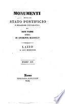 Monumenti dello Stato Pontificio e relazione topografica di ogni paese