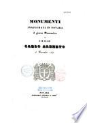 Monumenti inaugurati in Novara il giorno Onomastico di S. M. il Re Carlo Alberto 4 Novembre 1837