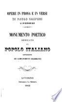 Monumento poetico dedicato al popolo italiano