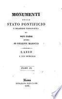 Mounmenti dello Stato pontificio e relazione topografica di ogni paese, opera di Giuseppe Marocco ...