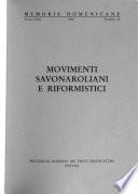 Movimenti savonaroliani e riformistici