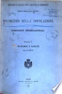 Movimento della popolazione secondo gli atti dello stato civile