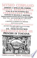 Museo Cospiano annesso a quello del famoso Vlisse Aldrovandi e donato alla Sua patria dall'illustrissimo Ferdinando Cospi Patrizio di Bologna