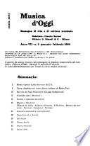 Musica d'oggi