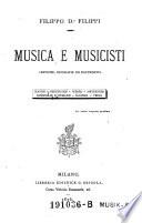 Musica e musicisti. Critiche, biografie ed escursioni
