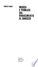 Musica e pubblico dal Rinascimento al barocco