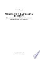 Mussolini e la Francia di Vichy