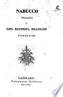 Nabucco tragedia di Gio. Battista Niccolini