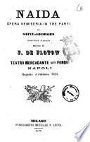 Naida opera semiseria in tre parti di Saint-Georges