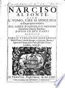 Narcisso al fonte, cioe l'uomo che si specchia nella propria miseria