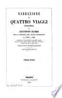 Narrazione dei quattro viaggi intrapresi da Critoforo Colombo per la scoperta del nuovo continente da 1492 al 1504