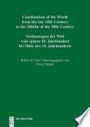 National Constitutions / Constitutions of the Italian States (Ancona – Lucca)