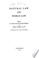 Natural Law and World Law