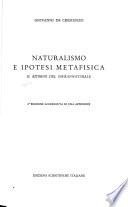 Naturalismo e ipotesi metafisica