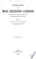Necrologia di Mons. Celestino Cavedoni
