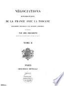 Négociations diplomatiques de la France avec la Toscane