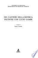 Nei cantieri della ricerca, incontri con Lucio Gambi