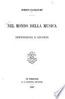 Nel mondo della musica, impressioni e ricordi