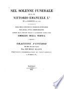 Nel solenne funerale di S.M. Vittorio Emanuele I., re di Sardegna, ecc., ecc. celebrato nella chiesa parrochiale e collegiata di Moncalieri per quella civica amministrazione